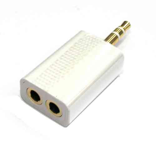 3.5mm Stereo Plug to 2x3.5mm Stereo Jack White for iPhone